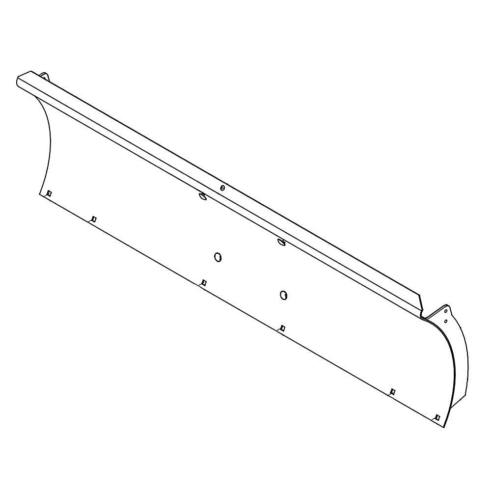 Part #689-00661-0637, Lawn Tractor 46-In Snow Blade Attachment Blade (Powder Black)