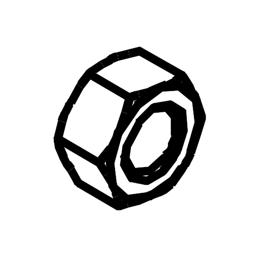 Part #712-0378, Ryobi Lawn & Garden Equipment Hex Nut, 7/16-20 / 0.70 x 0.60 x 0.40