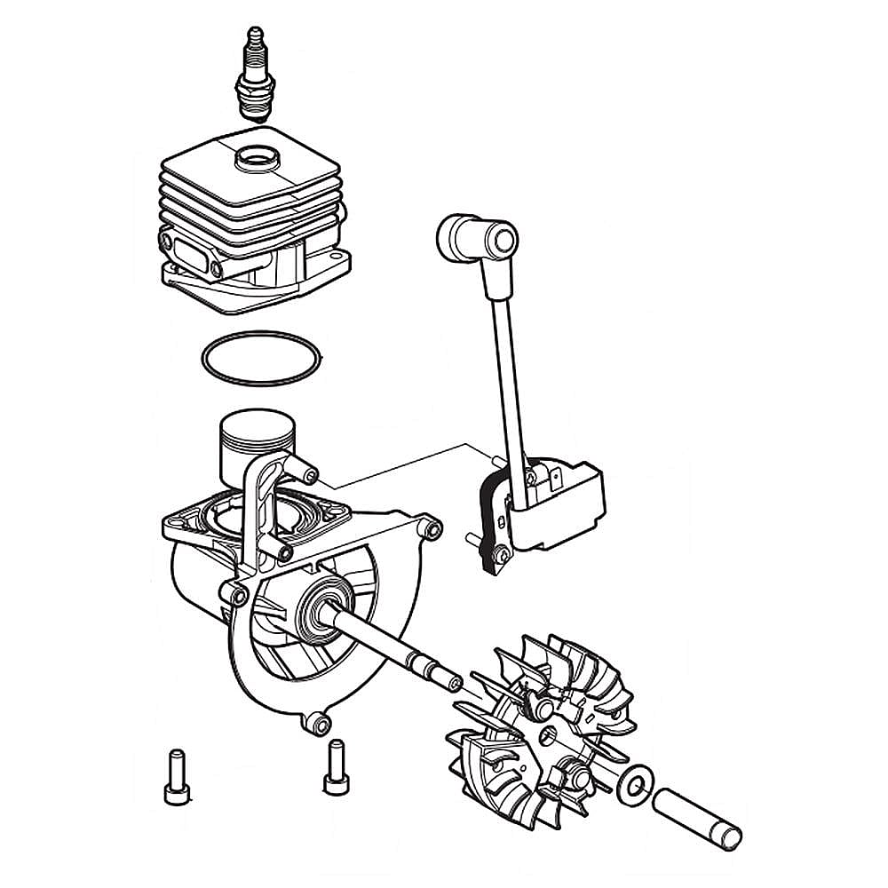 Part #753-08463, Line Trimmer Short Block