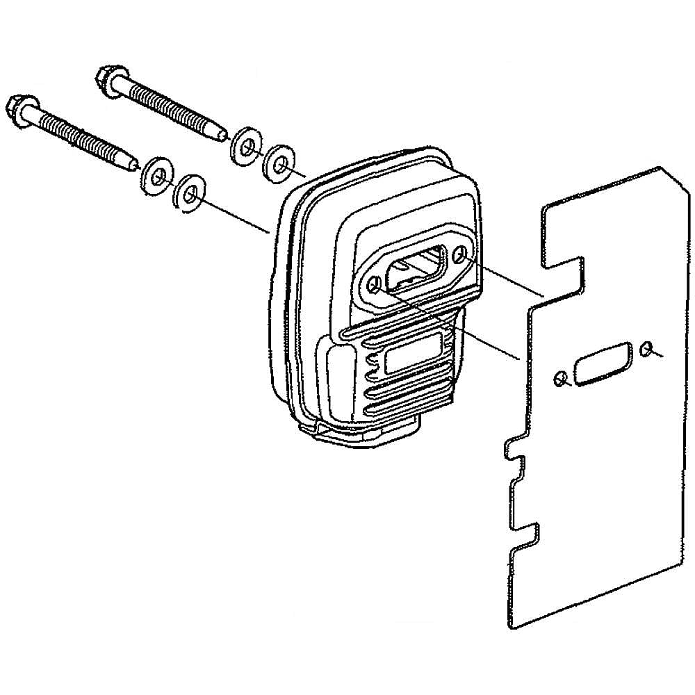 Leaf Blower Muffler Assembly