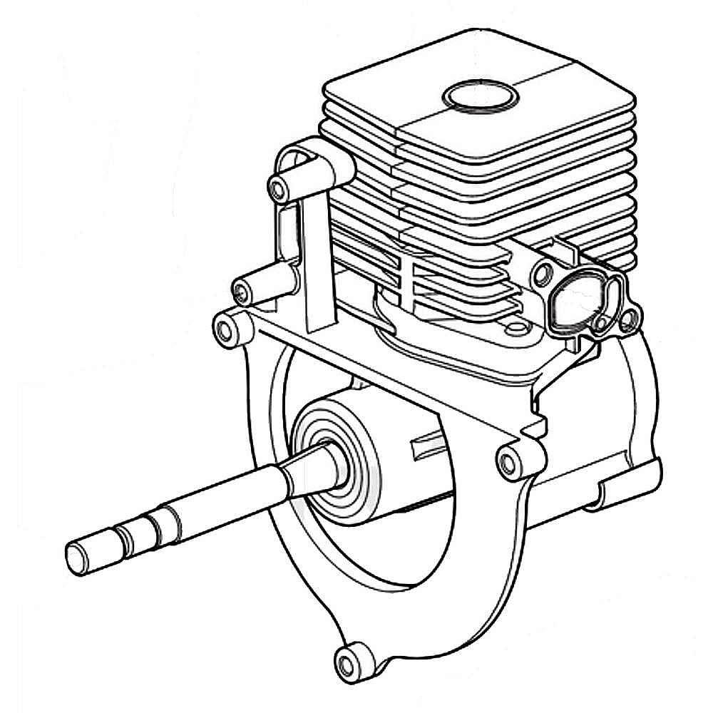 Part #753-09204, Craftsman Leaf Blower Short Block