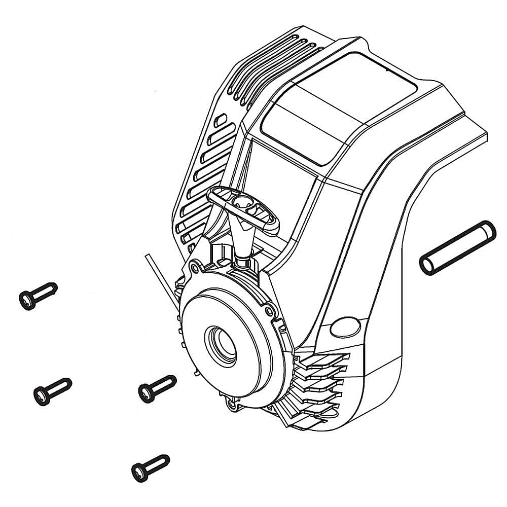 Part #753-09886, Line Trimmer Recoil Starter Housing Assembly