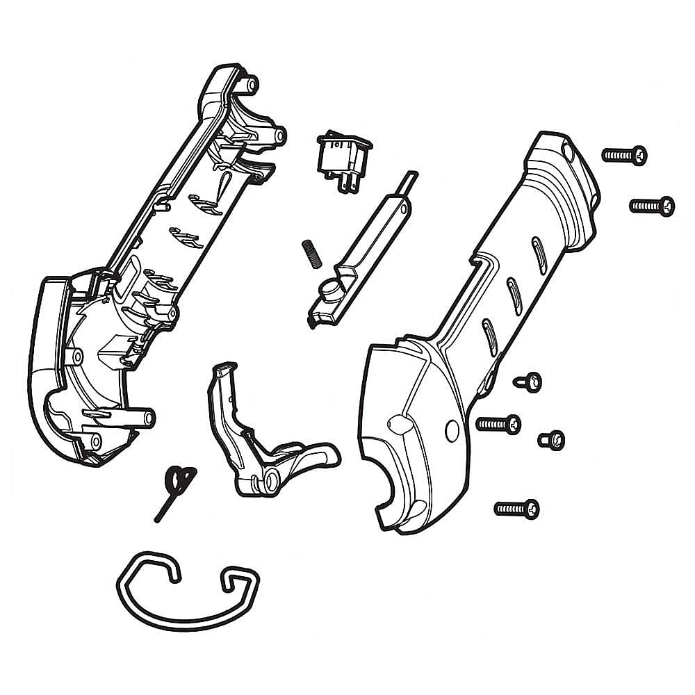 Part #753-09888, Line Trimmer Throttle Grip Assembly