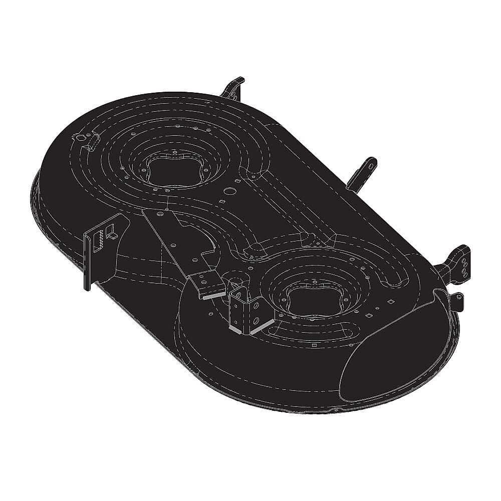 Part #753-11241-0637, Lawn Tractor 42-In Deck Housing (Powder Black) (Replaces 753-11241)