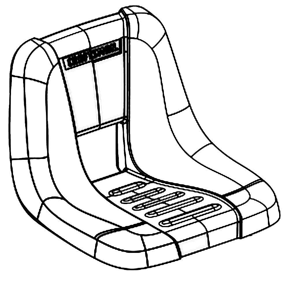 Part #757P05507, Lawn Tractor Medium Back Seat / 19.75 x 16.50 x 15.13