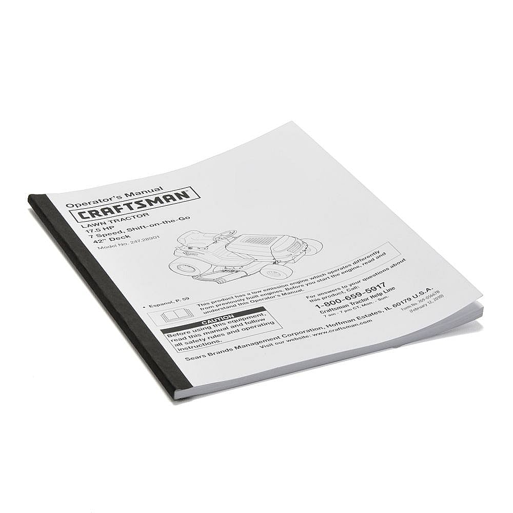 Part #769-05667, Lawn & Garden Equipment Owners Manual