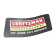 Lawn Mower Label 777D15613