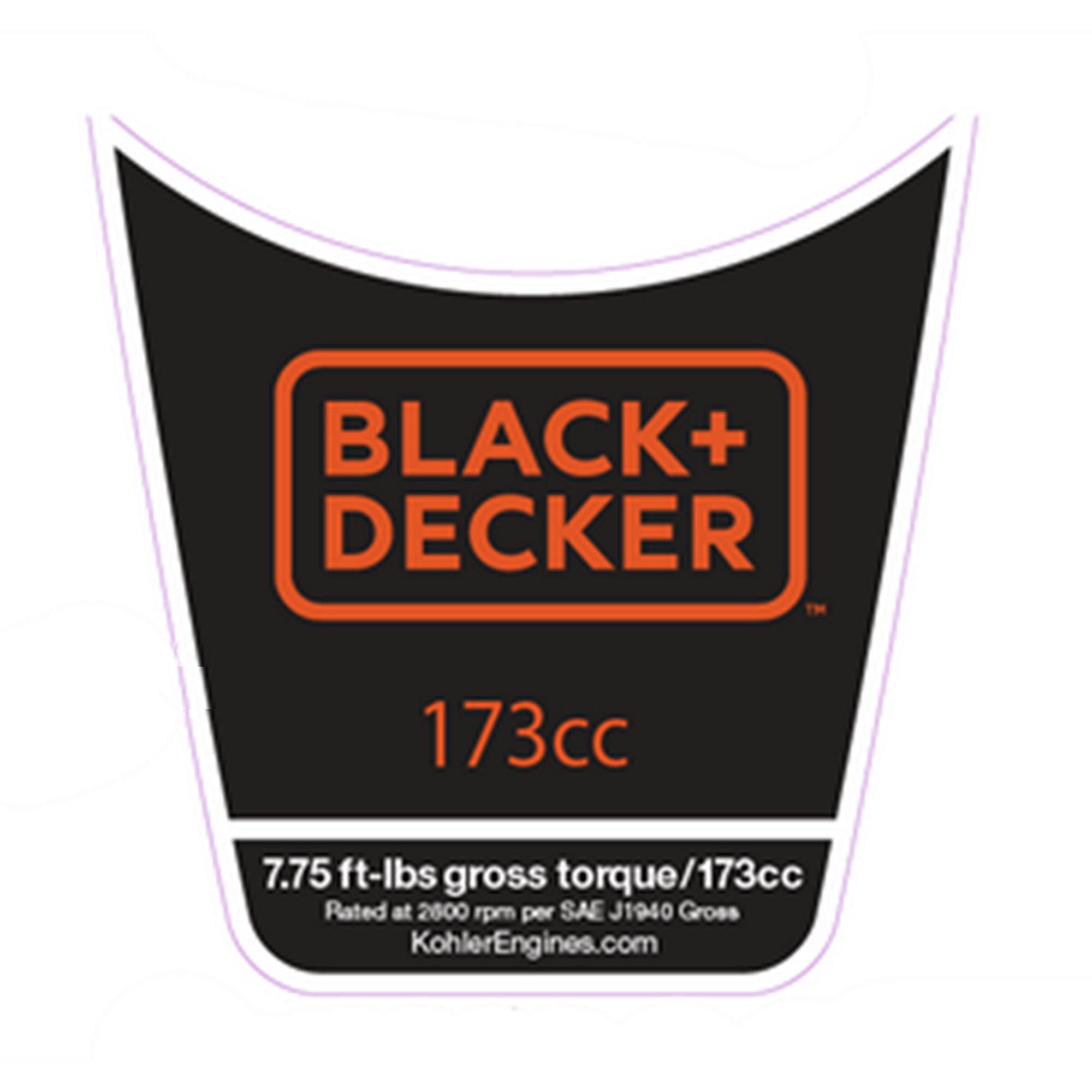 Part #777D36834, Label-Black+Decker 1