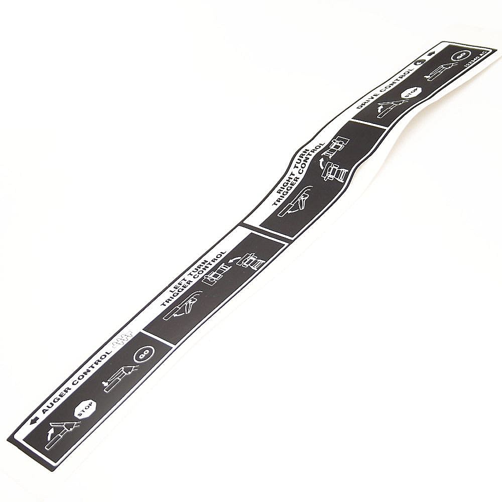 Part #777I22340, Snowblower Decal With Auger And Drive Control Instructions / 11.90 x 1.60 x 0.10