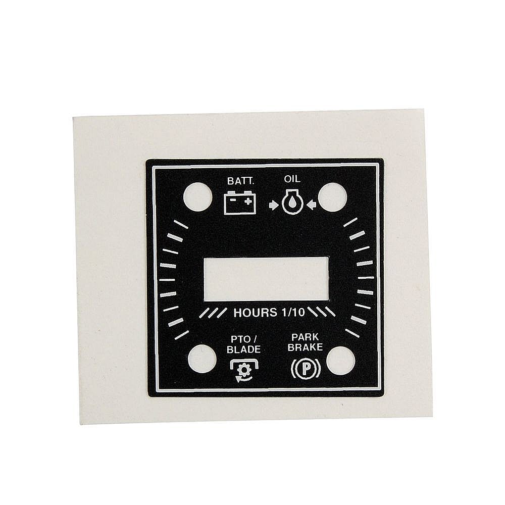 Part #777I25144, Lawn Tractor Indicator Meter Label (Replaces 777I22885) / 2.00 x 2.00 x 0.01
