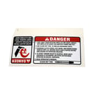 Snowblower Auger Housing Safety Decal