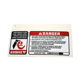Snowblower Auger Housing Safety Decal