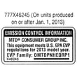 Decal for MTD 17AF2ACK099 - Part 777S34190