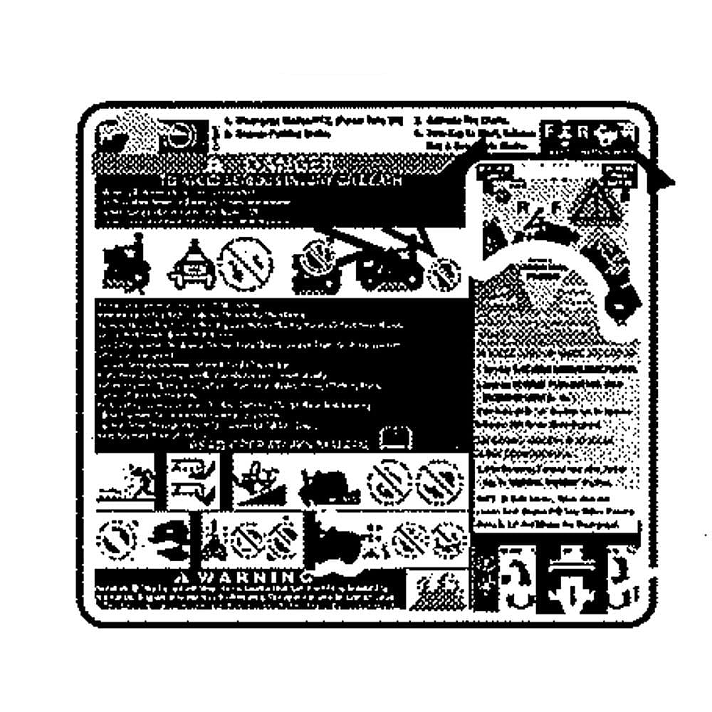 Craftsman Part #777S35416, Decal | 9.51 x 8.51 x 0.01
