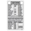 Decal for Craftsman 247288810 - Part 777X44382