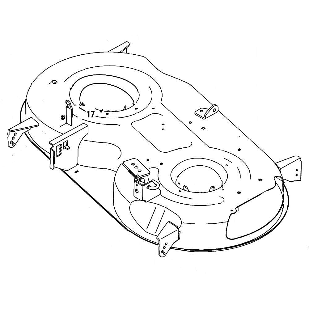 Part #903-05123B-4021, Lawn Tractor 46-In Deck Housing (Cub Cadet Yellow) / 50.00 x 31.00 x 10.00