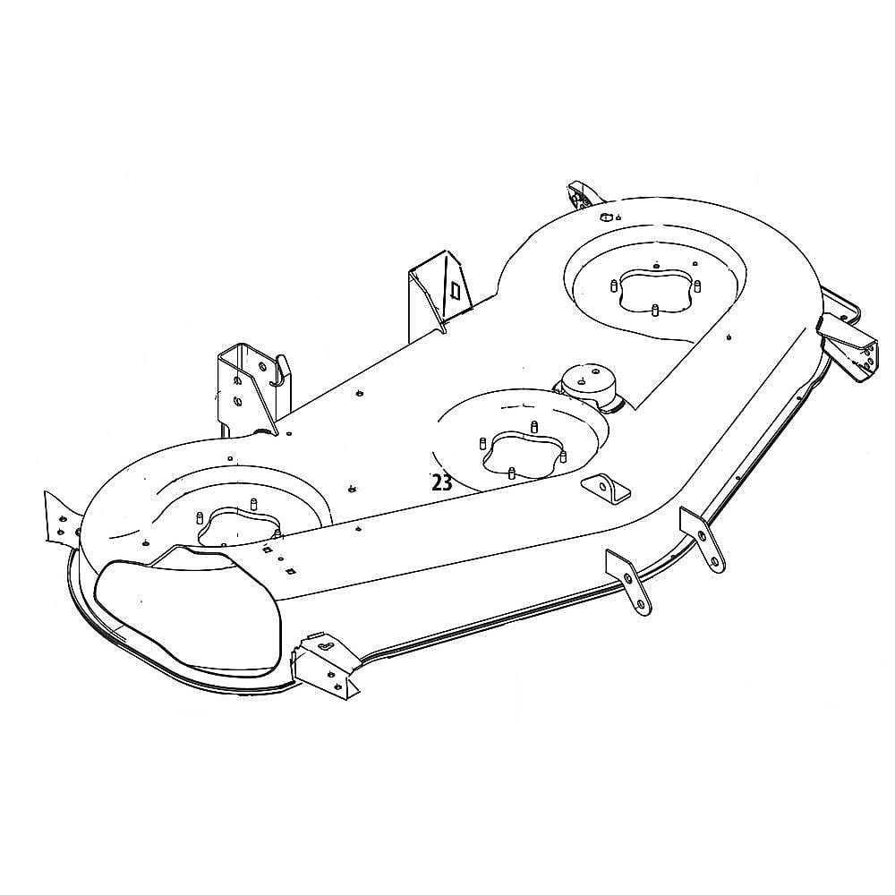 Part #903-05189C-0638, Lawn Tractor 50-In Deck Housing (Mtd/troy-Bilt Red) / 60.00 x 32.00 x 10.00