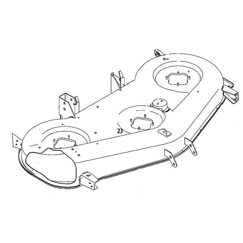 Part #903-05190C-4033, Lawn Tractor 54-In Deck Housing (Flint Mica) / 68.00 x 38.00 x 10.00