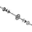 Mtd Snowblower Planetary Friction Wheel Hex Shaft Assembly for MTD 31AM5CSF799 - Part 918-06072