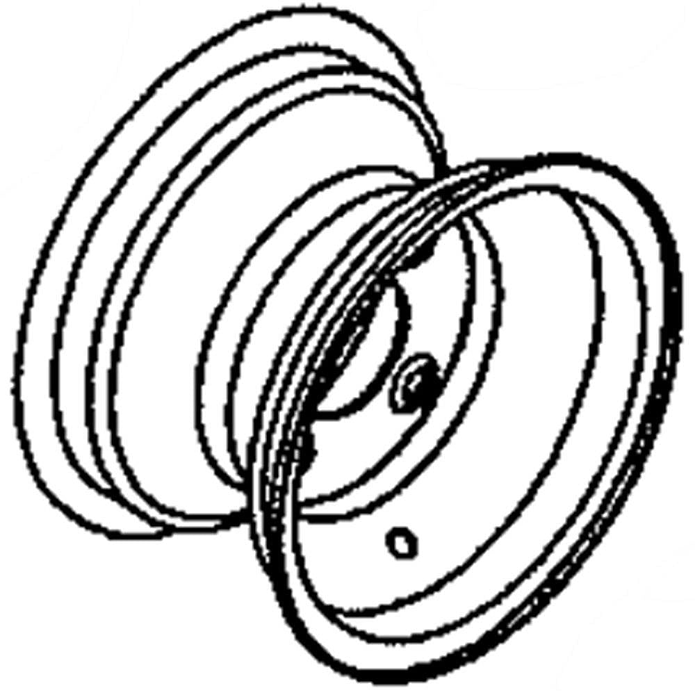Part #934-0246A-4028, Lawn Tractor Wheel Rim, Rear (Craftsman Yellow)