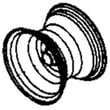 Lawn Tractor Wheel Rim, 8 X 5-3/8-in for Craftsman 247289840 - Part 934-04082-4042