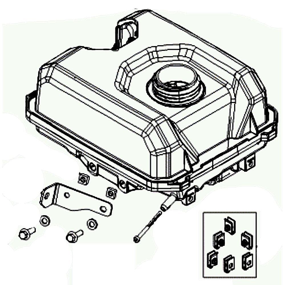 Part #951-15173A, Lawn & Garden Equipment Engine Fuel Tank (Replaces 951-15173)