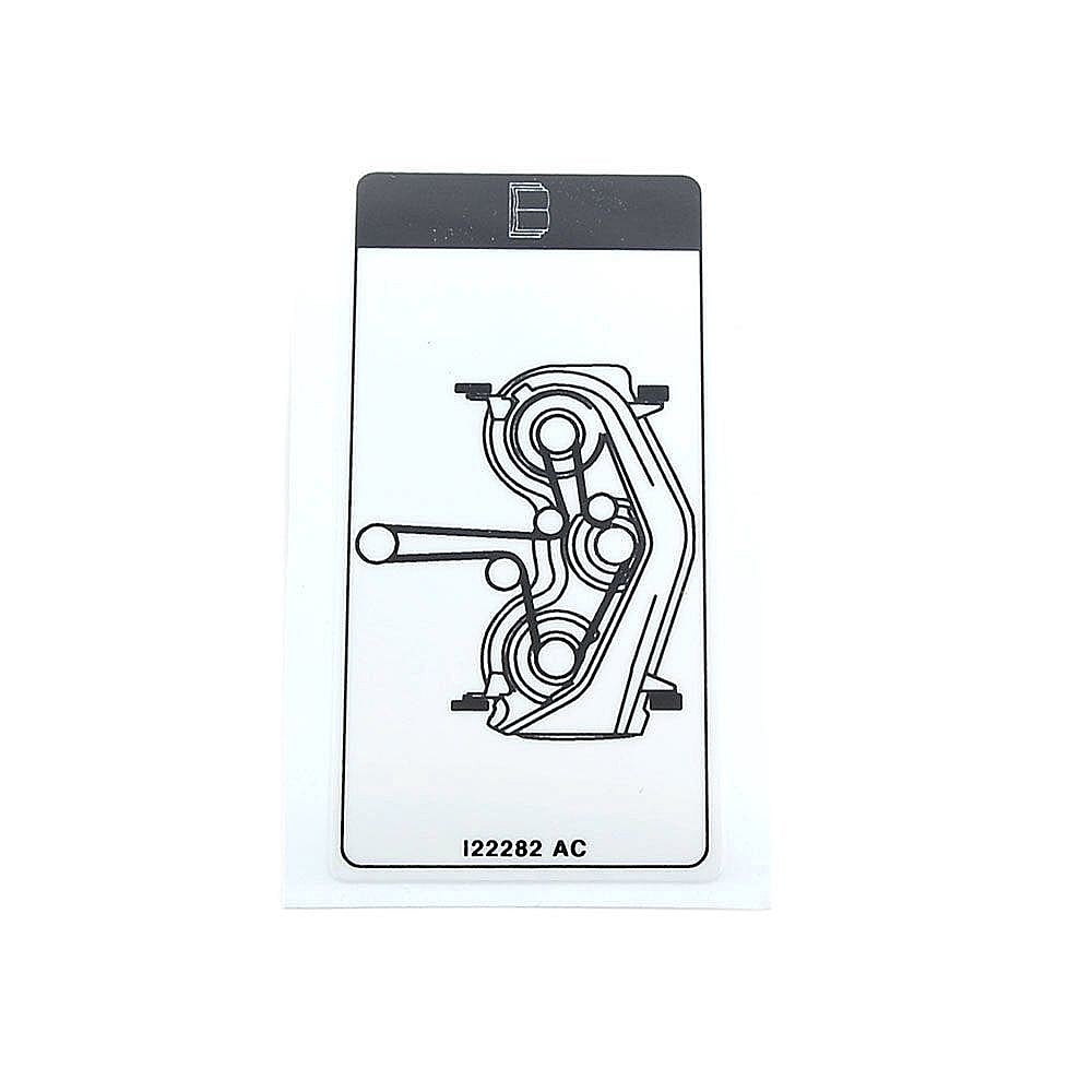 Photo of Part #977-I22282, Label-Belt R from Repair Parts Direct