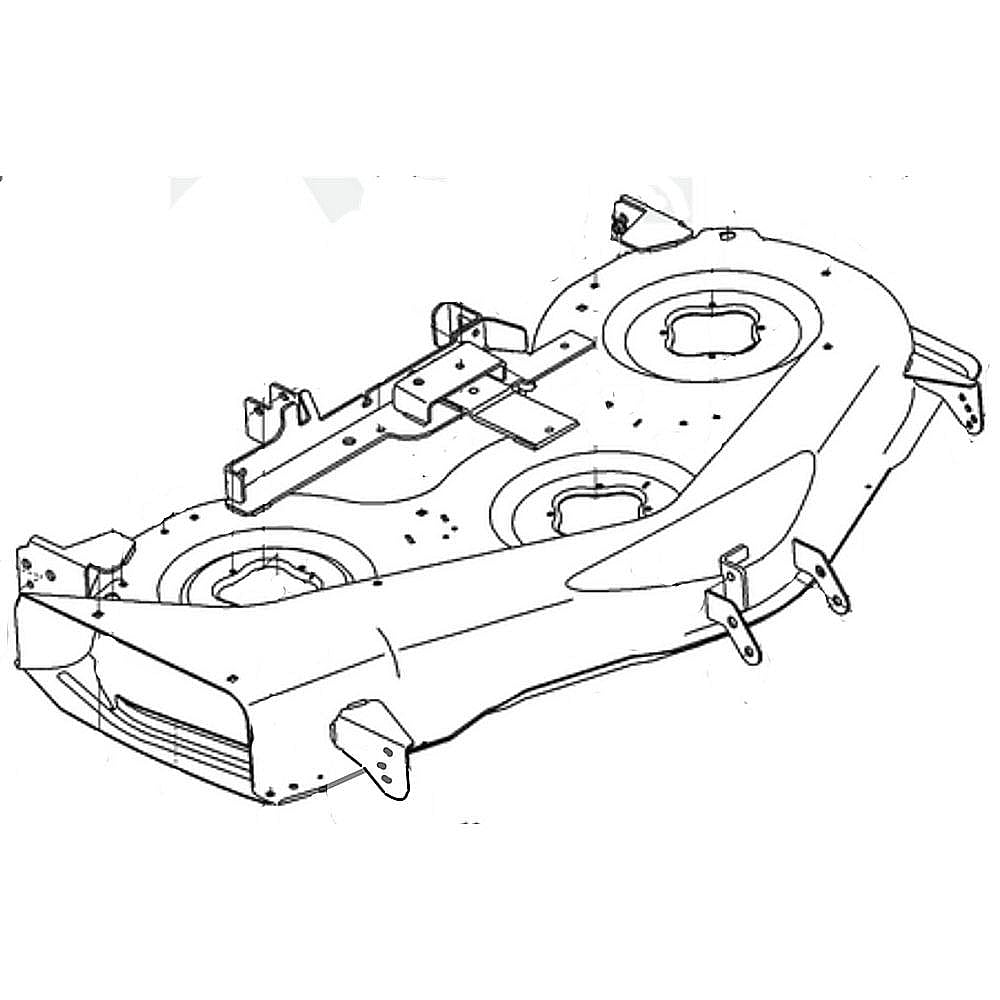 Part #983-04645A-0637, Lawn Tractor 50-In Deck Housing (Powder Black) (Replaces 683-04645-0637, 983-04493-0637, 983-04645-0637)
