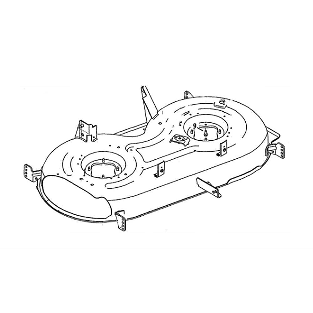 Part #983-05076A-0606, Lawn Tractor 42-In Deck Housing (Majestic Orange) (Replaces 983-05076-0606, 98305076A0606) / 50.00 x 31.00 x 10.00