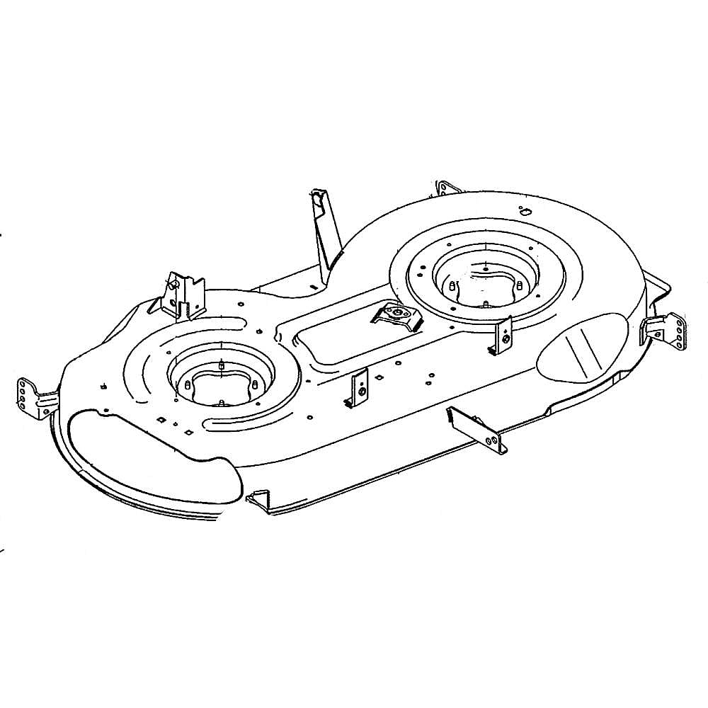 Part #983-05078B-0637, Lawn Tractor 46-In Deck Housing (Powder Black) (Replaces 983-05078-0637, 983-05078A-0637) / 50.00 x 31.00 x 10.00