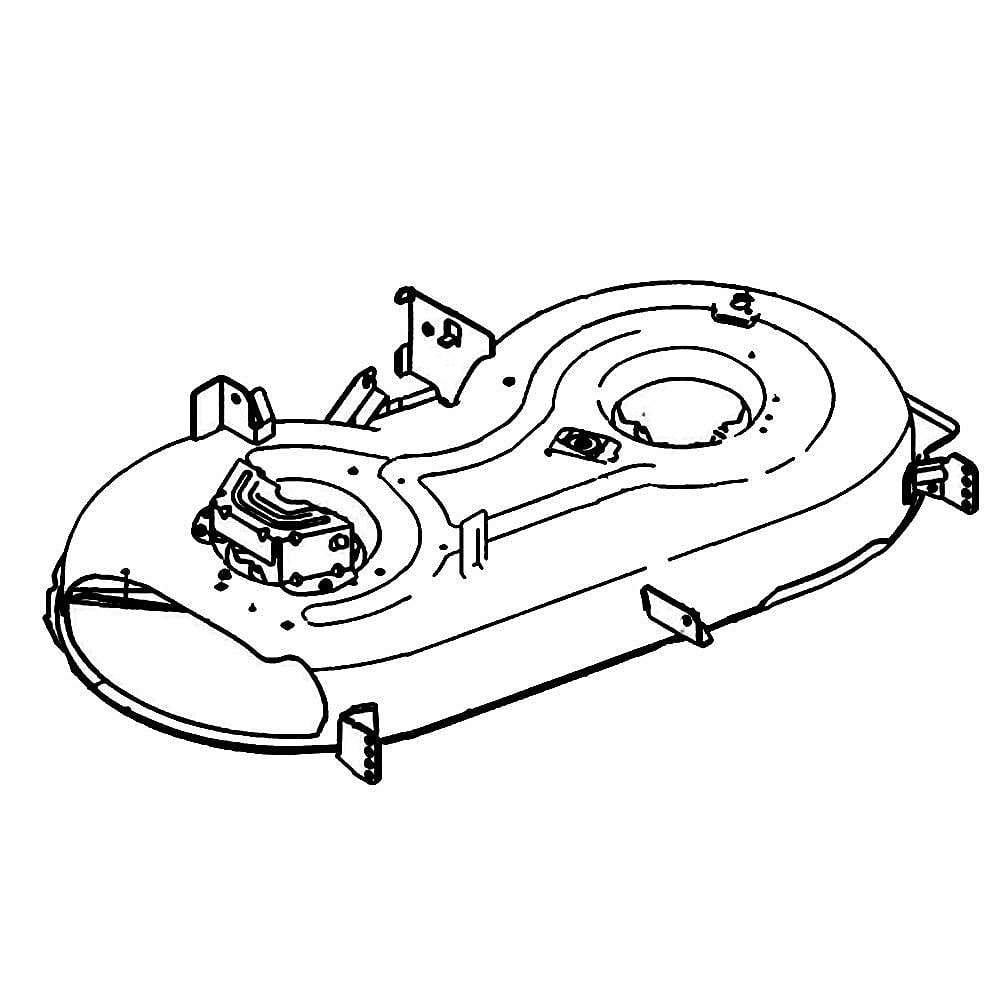 Part #983-05184A-0691, Lawn Tractor 42-In Deck Housing (Black Jack) / 50.00 x 31.00 x 10.00