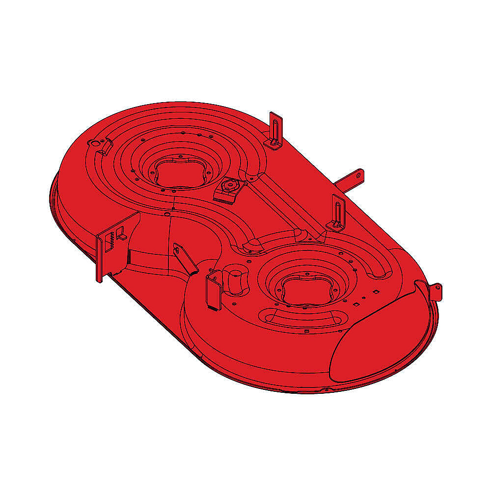 Part #983-05185A-5083, Lawn Tractor 42-In Deck Housing (Liberty Red) / 50.00 x 31.00 x 10.00
