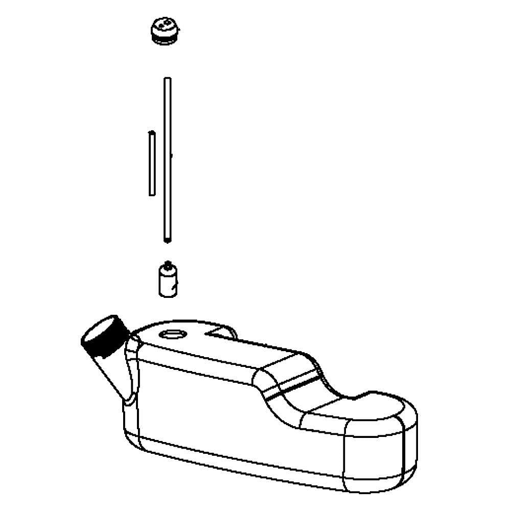 Part #501424344, Line Trimmer Fuel Tank Assembly