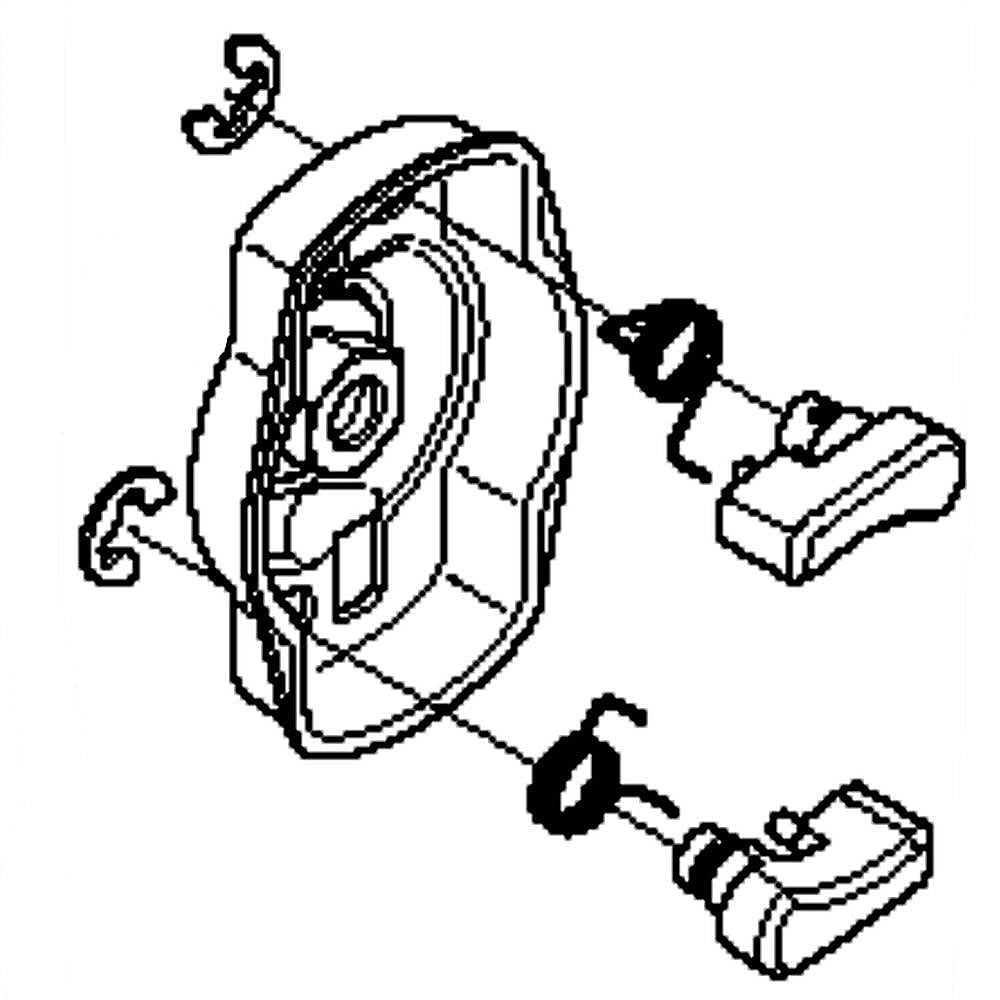 Part #503873305, Line Trimmer Recoil Starter Pawl (Replaces 503873302, 5038733-05, 525845601) / 4.25 x 4.25 x 4.50