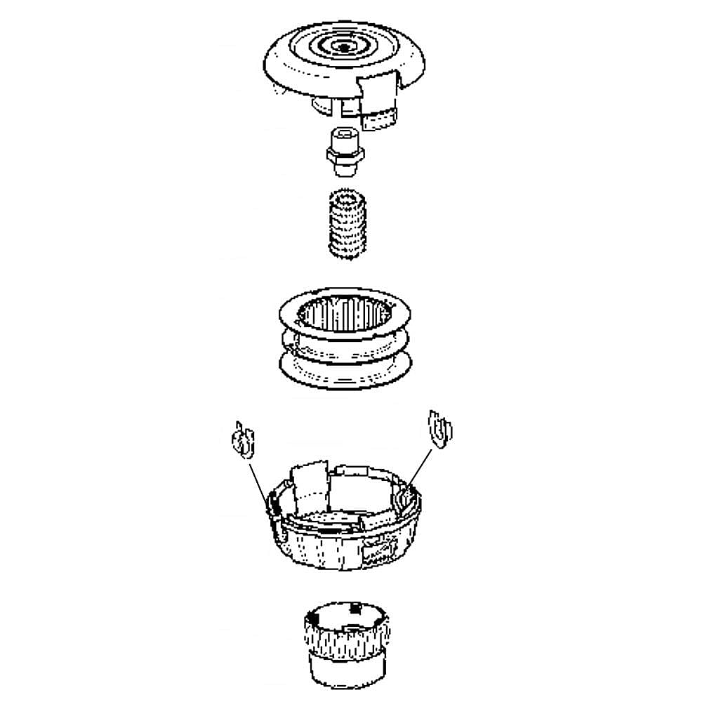 Part #596585805, Line Trimmer Cutting Head Assembly (Replaces 537419211, 537419215, 537419222) / 4.25 x 4.25 x 4.50