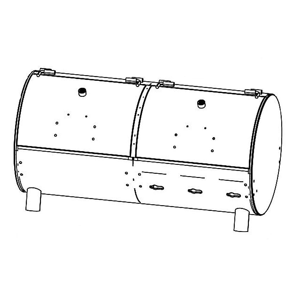 Part #14051030, Gas Grill Smoker Chamber