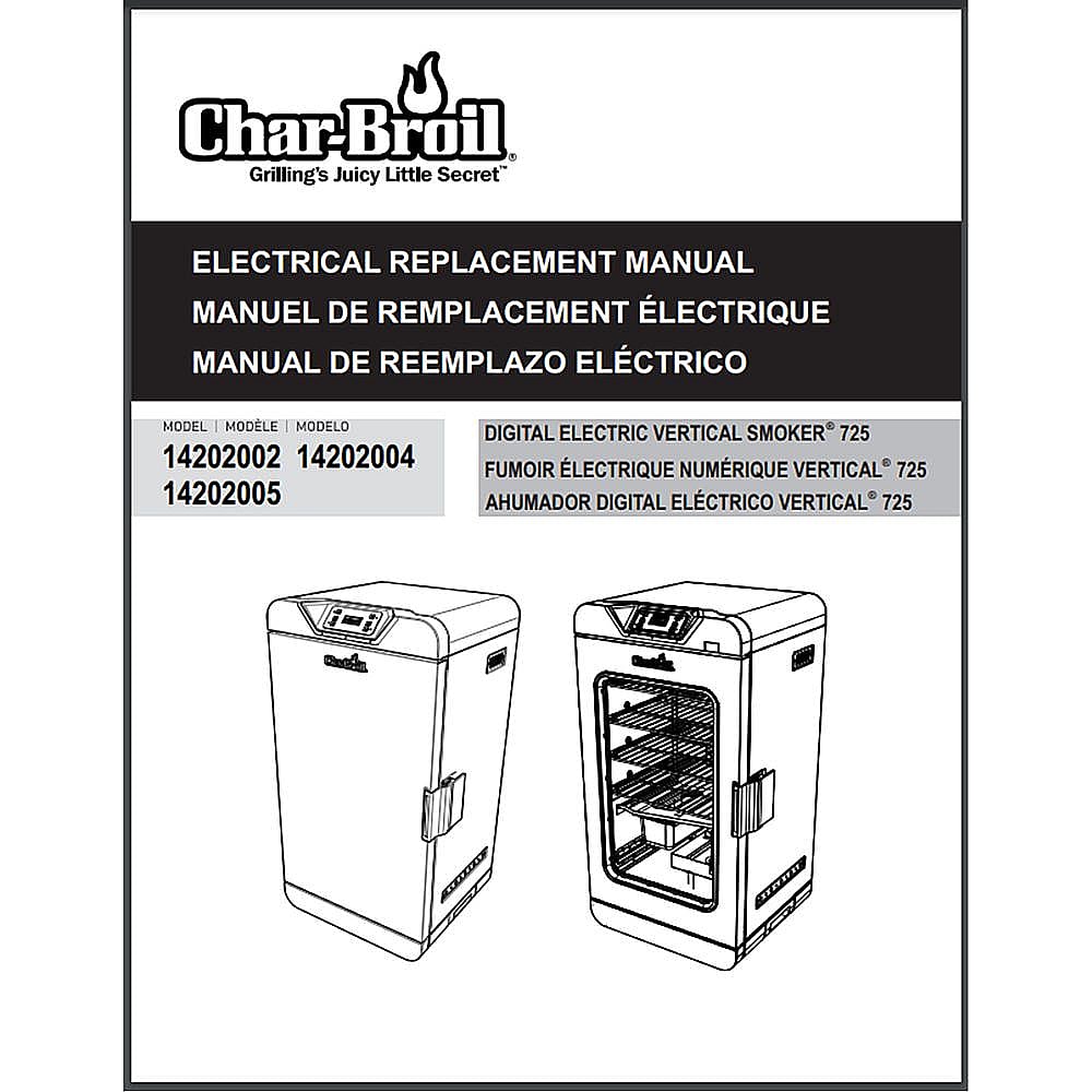 Part #42805252, Electric Smoker Repair Manual