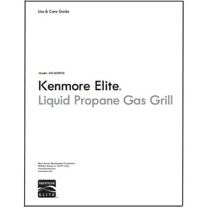 Kenmore Elite Gas Grill Owner's Manual G523-010803-W1