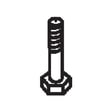 Lawn Tractor Attachment Hex Bolt, 3/8-16 X 2-in 43054