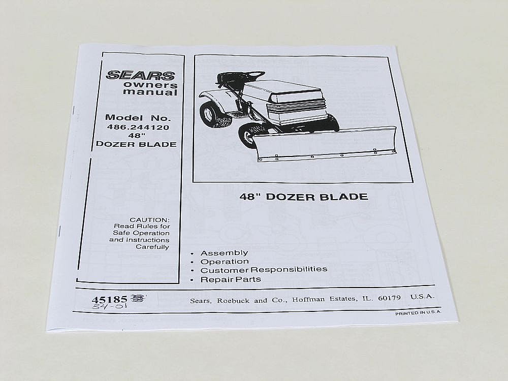 Part #45185, Craftsman Lawn & Garden Equipment Owners Manual