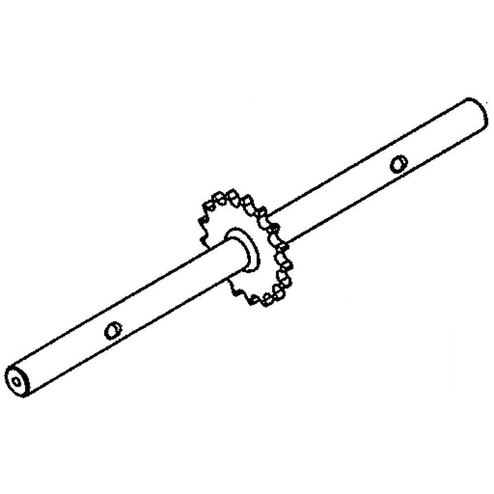 Craftsman Part #68674, Lawn Tractor Tiller Attachment Tine Shaft And Sprocket Assembly