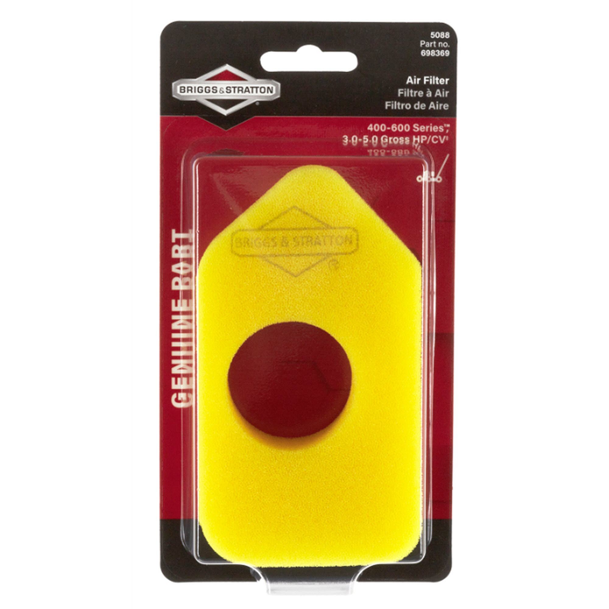 Part #5088K, Briggs And Stratton Air Filter Foam / 9.00 x 5.75 x 1.75