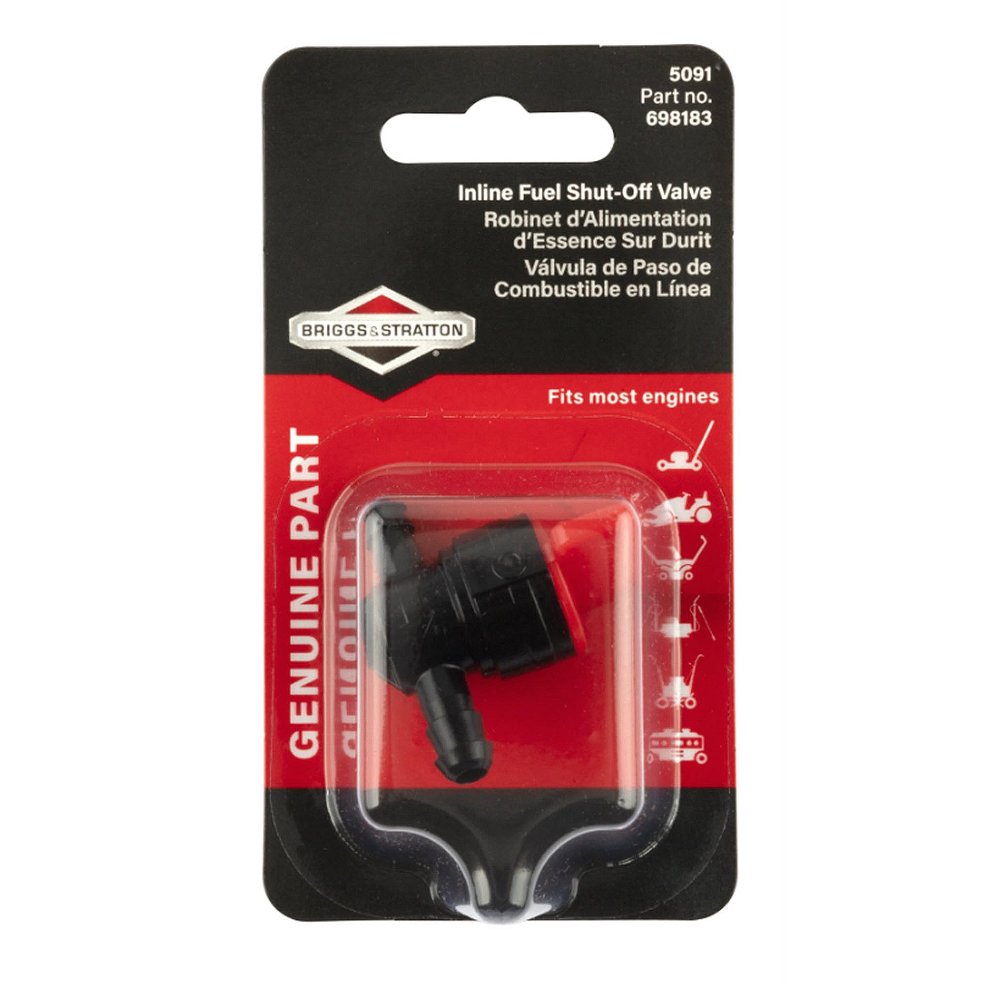 Part #5091K, Briggs And Stratton Shut-Off Valve / 4.75 x 3.25 x 1.36