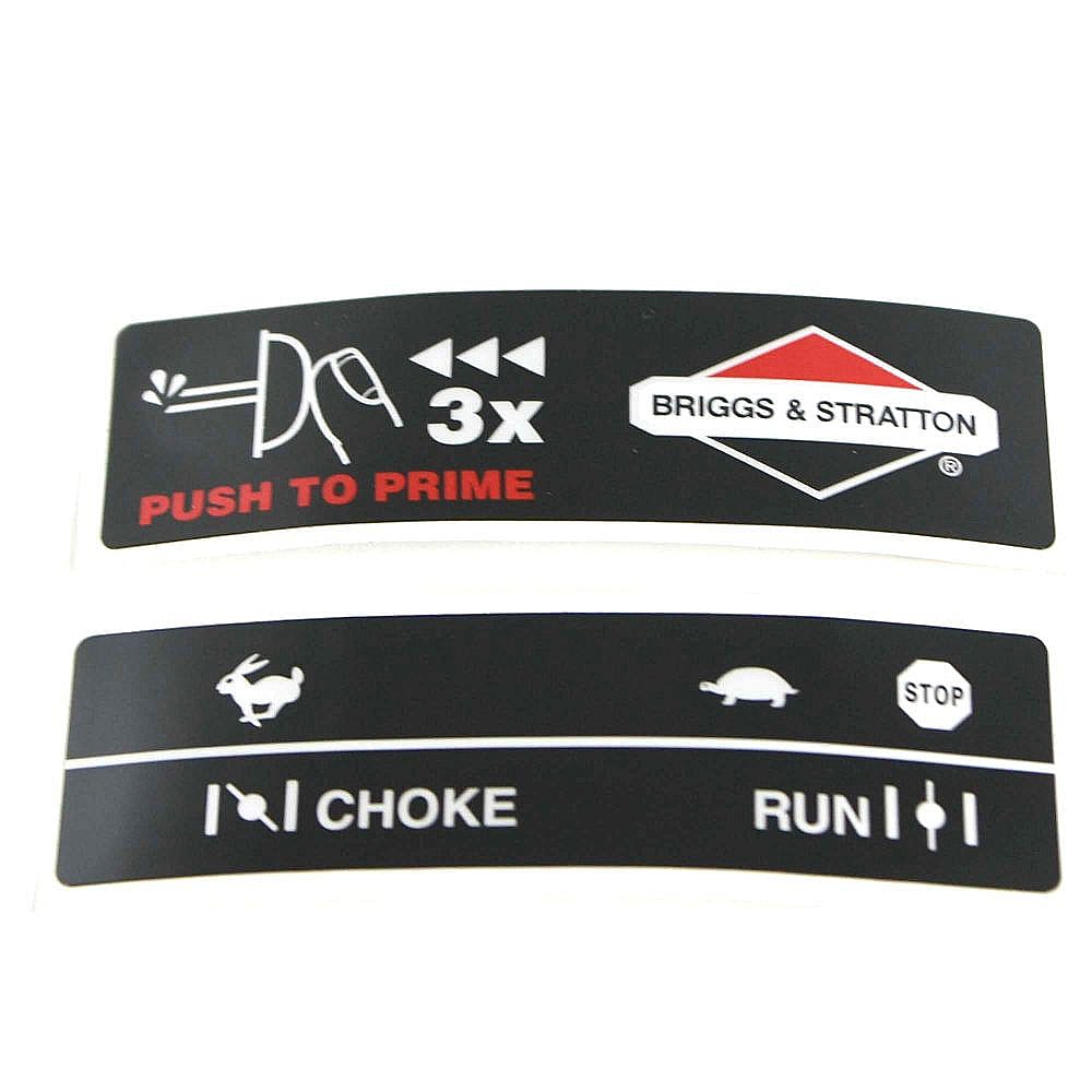 Briggs & Stratton Part #697624, Briggs & Statton Lawn Mower Label