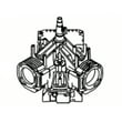 Briggs & Statton Lawn & Garden Equipment Engine Short Block for Briggs & Stratton 445877-0829-E1 - Part 797093A