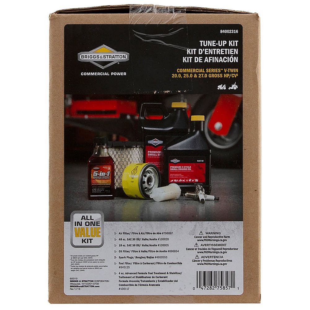 Part #84002316, Briggs & Stratton Briggs & Stratton Commercial Series V-Twin Engine Tune-Up Kit