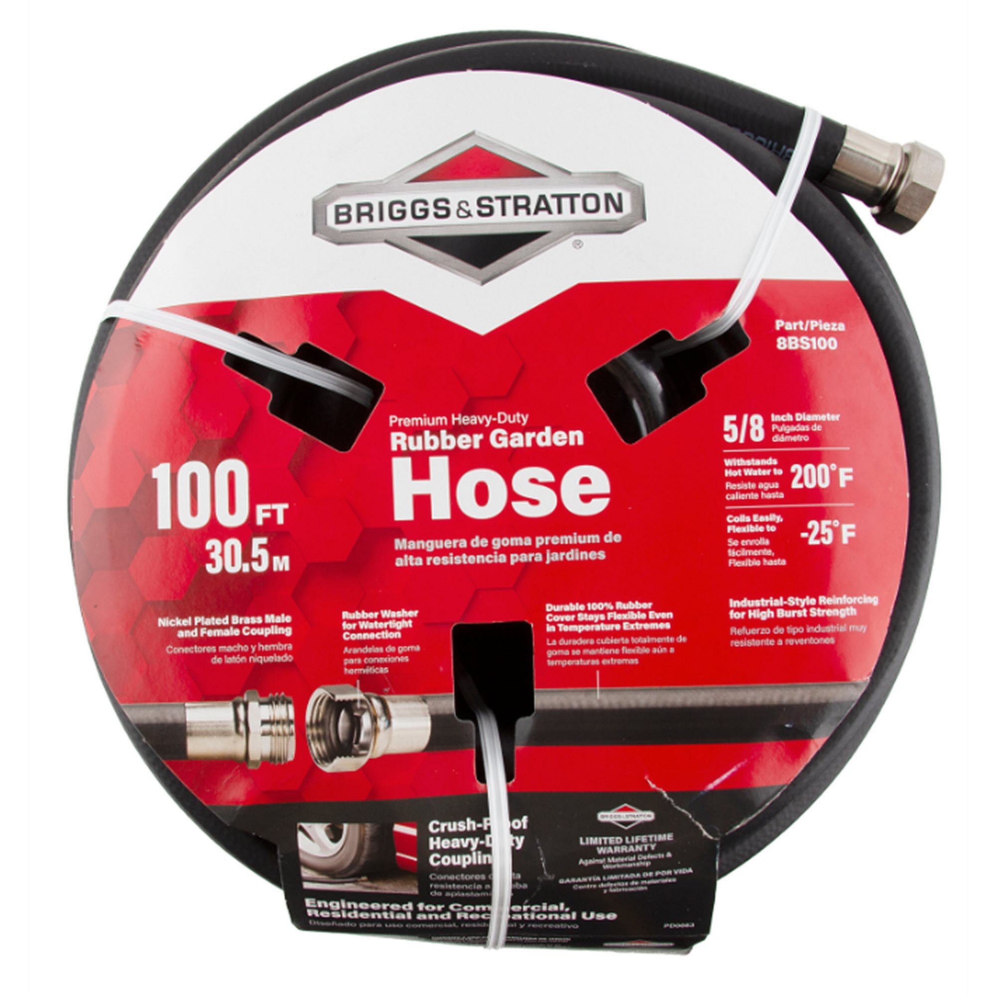 Part #8Bs100, Pressure Washer Heavy-Duty Garden Hose, 100-Ft