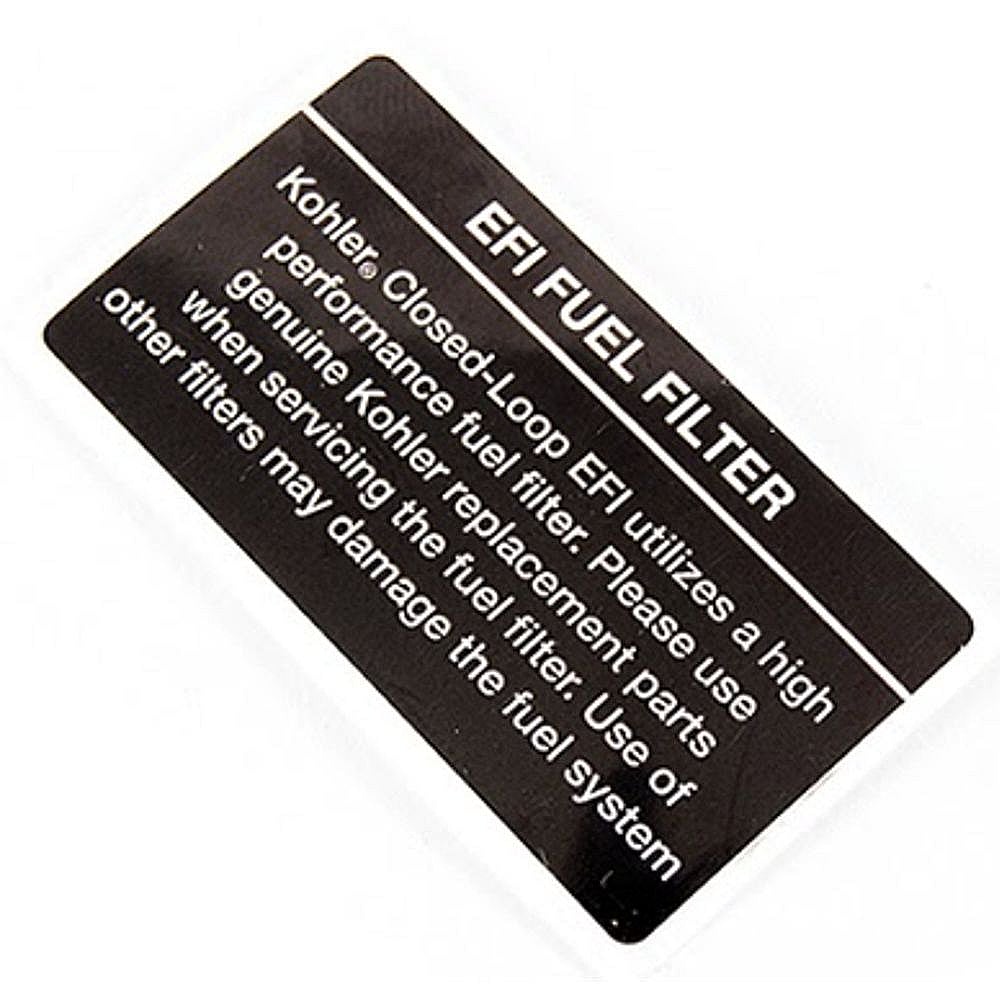 Part #24-113-344-S, Electronic Fuel Injection Fuel Label