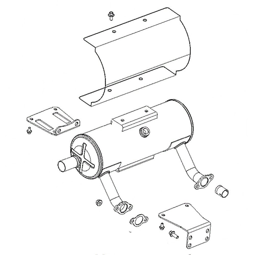 Part #24-786-31-S, Lawn & Garden Equipment Engine Starter Side Outlet Muffler Kit