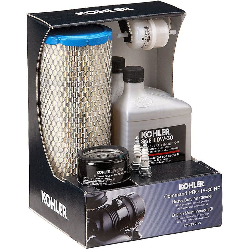 Part #25-789-01-S, Kohler Command Pro Twin Engine Tune-Up Kit With Hd Air Filter